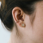 K18post クラフトフラワーピアス