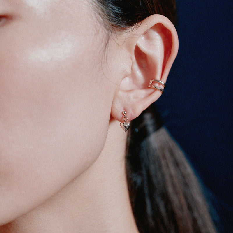 K18post クラフトハートピアス