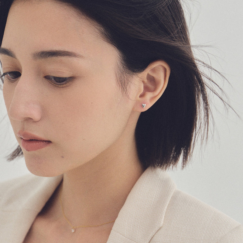 Pt900post プチハートピアス