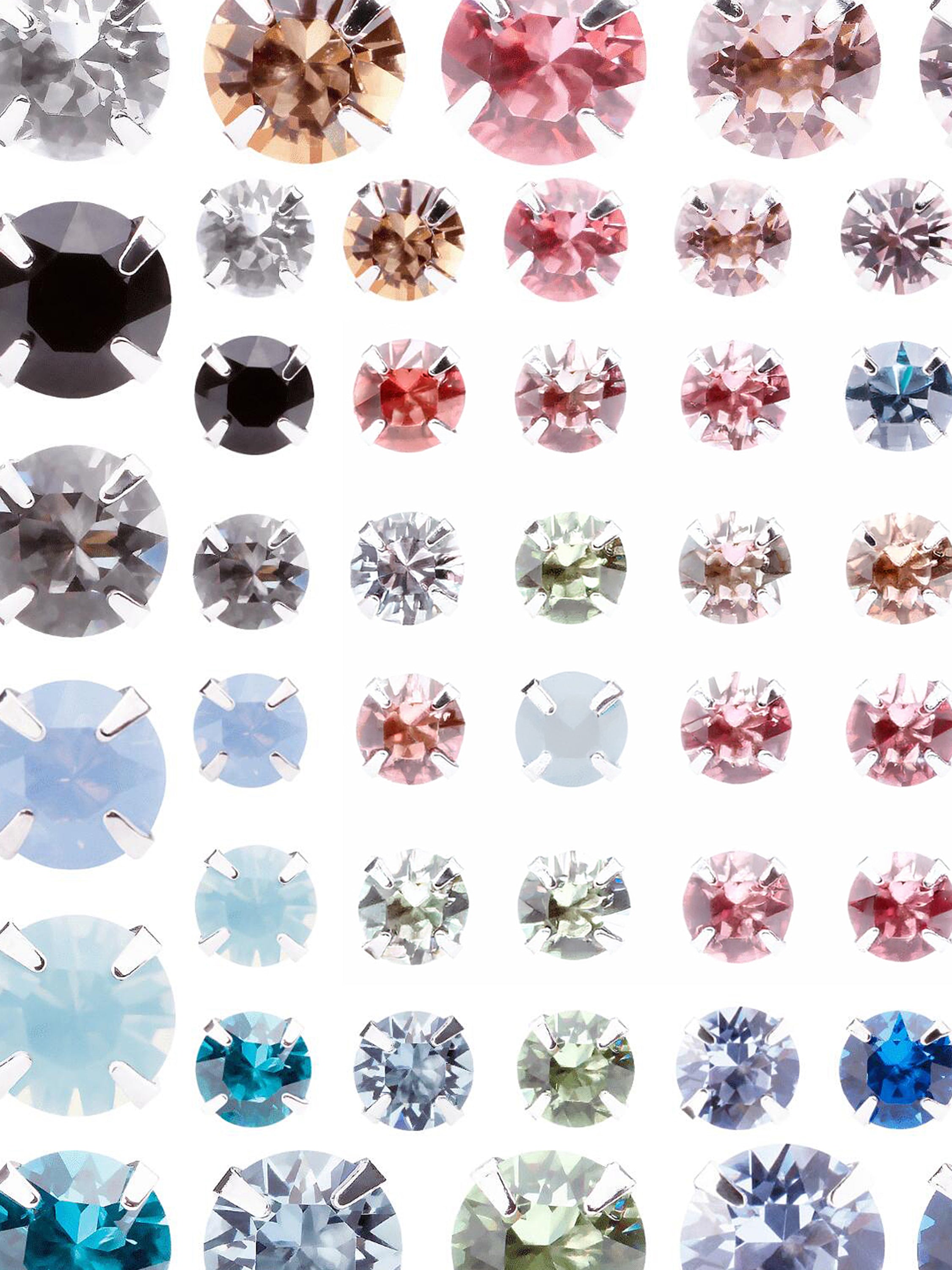 22カラー×2サイズ Preciosa Crystal ワンポイントピアス