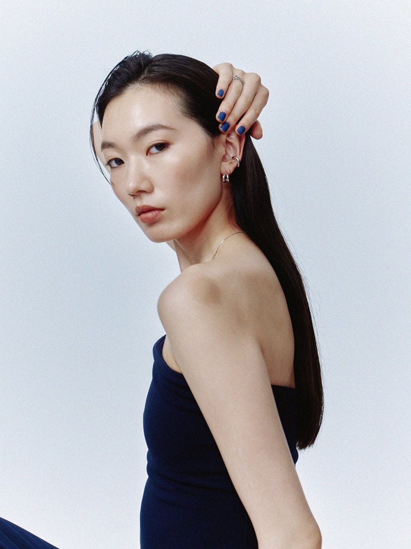 サージカルステンレス316L フォークドフープピアス