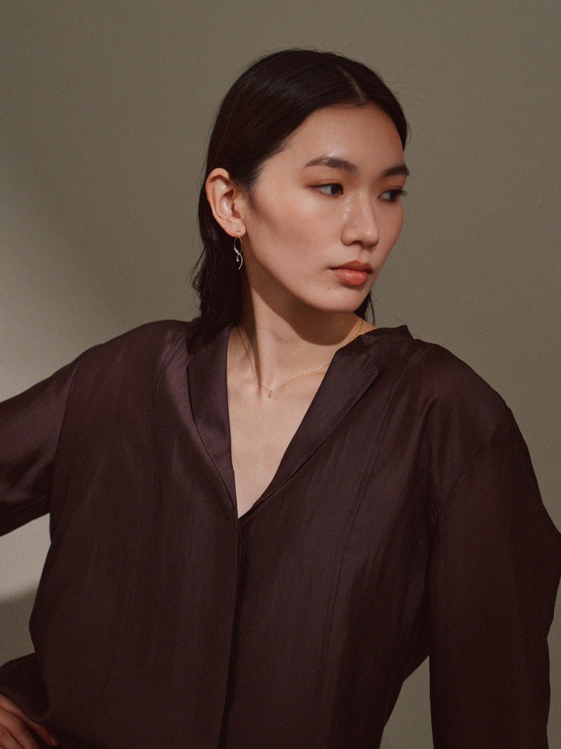 テクスチャーアシンメトリーピアス