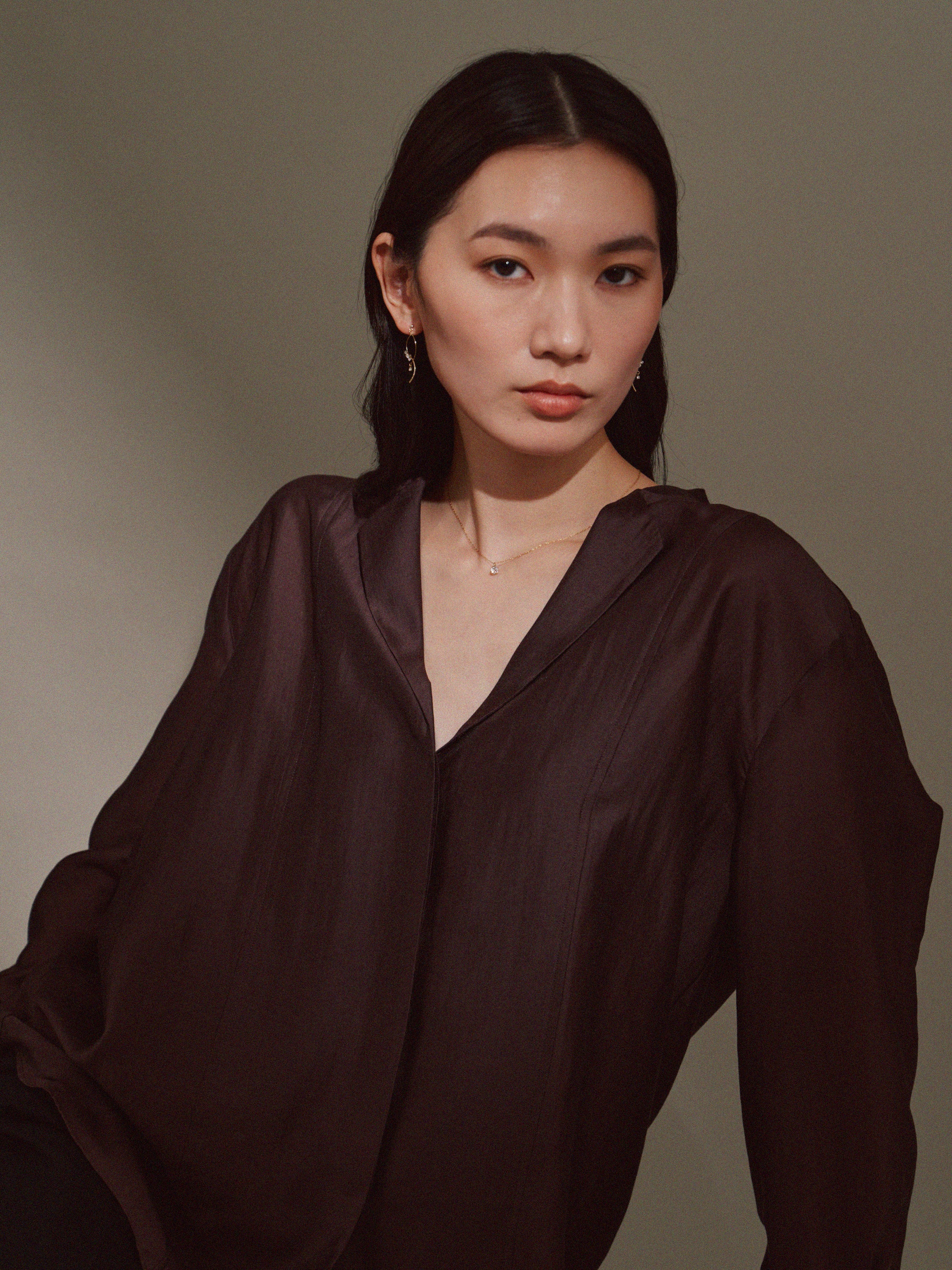 テクスチャーアシンメトリーピアス