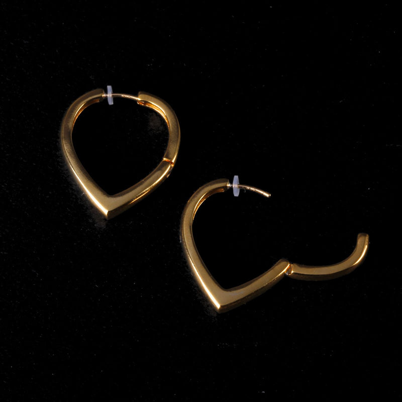 K18post  シールドフープピアス