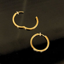 K18post シンプルプレーンフープピアス