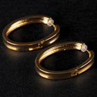 K18post  フラットワイドフープピアス