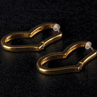 K18post   ハートシルエットフープピアス