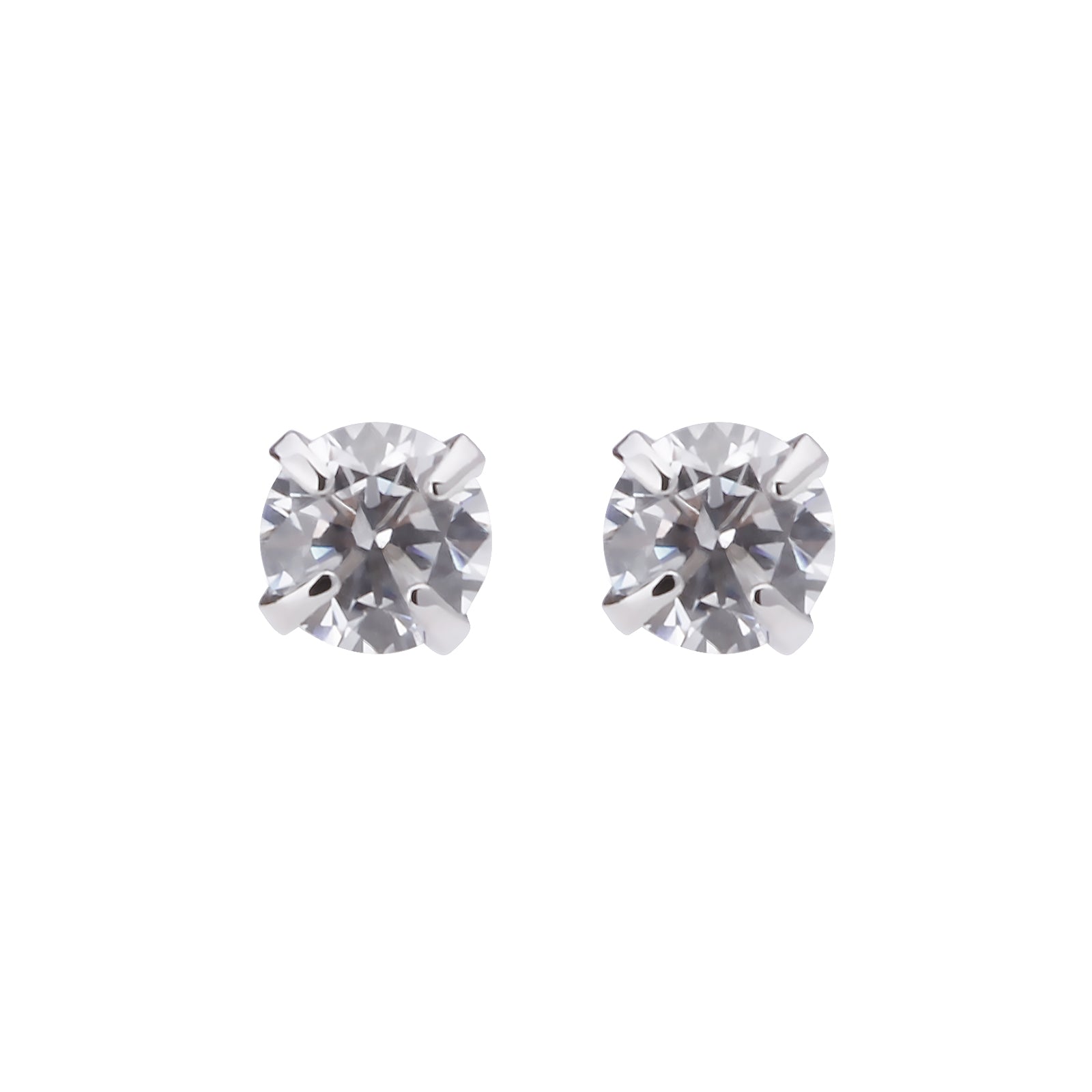 Pt900post キュービックピアス 4サイズ