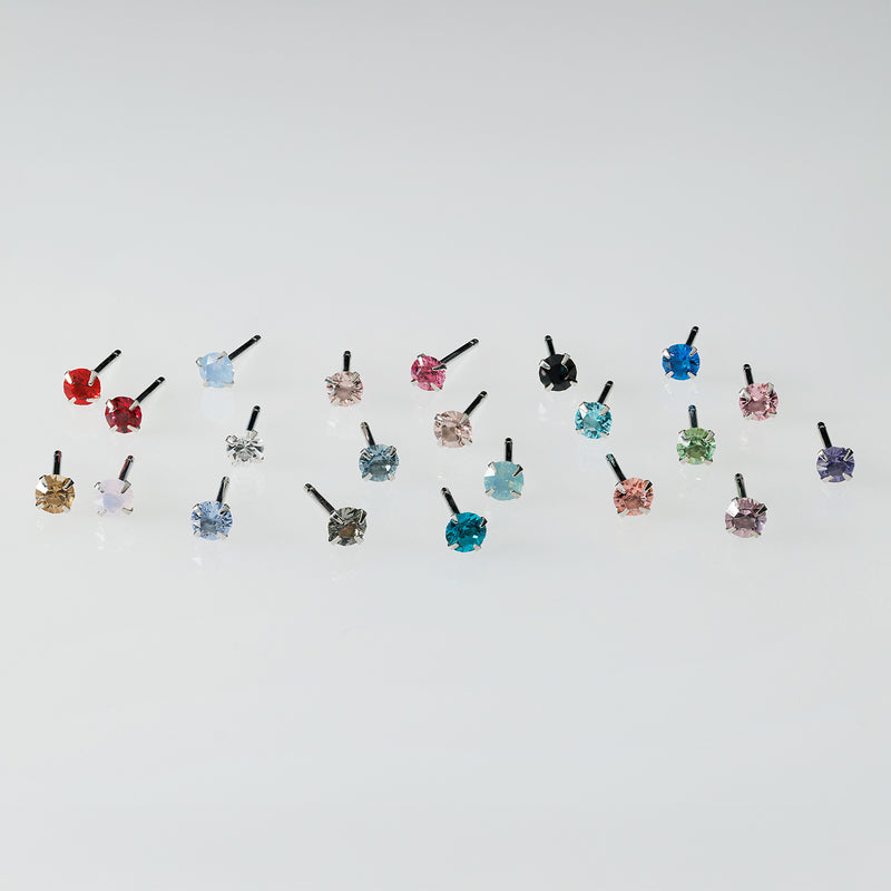 Preciosa Crystal ワンポイントピアス 22カラー×2サイズ