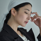 K18post シンプルプレーンフープピアス