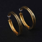 K18post   ラインラウンドフープピアス