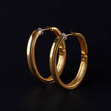 K18post  フラットワイドフープピアス