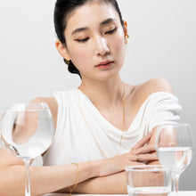 K18post アシンメトリードロップピアス