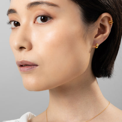 K18post ハーフラウンドピアス