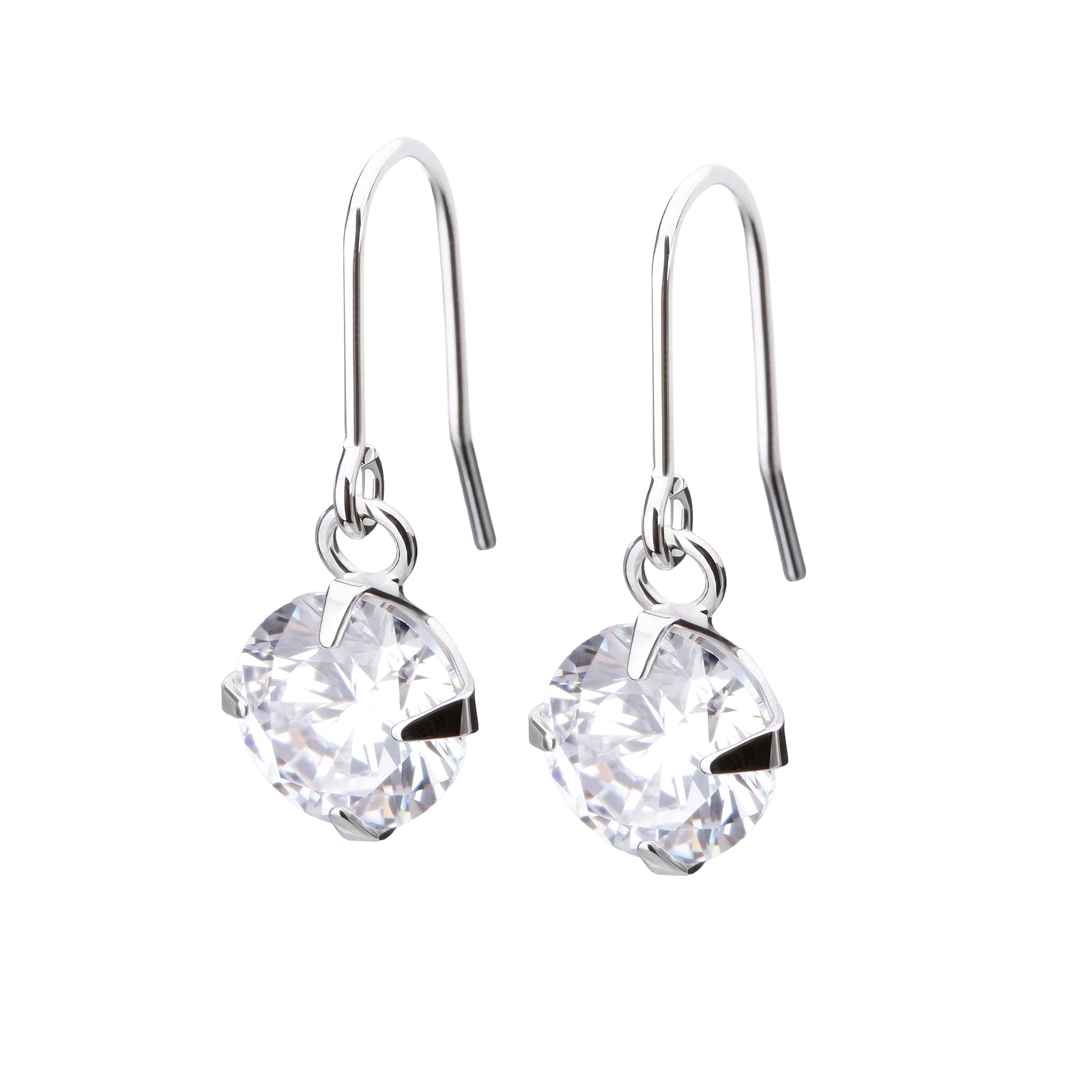 5サイズ×3コーティング キュービックジルコニアフックピアス