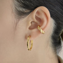 K18post  フラットワイドフープピアス