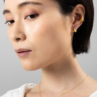 K18post クラフトハーフラウンドピアス