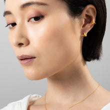 K18post クラフトハーフラウンドピアス