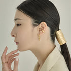 K18post   シェイプフープピアス