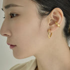 K18post  シールドフープピアス