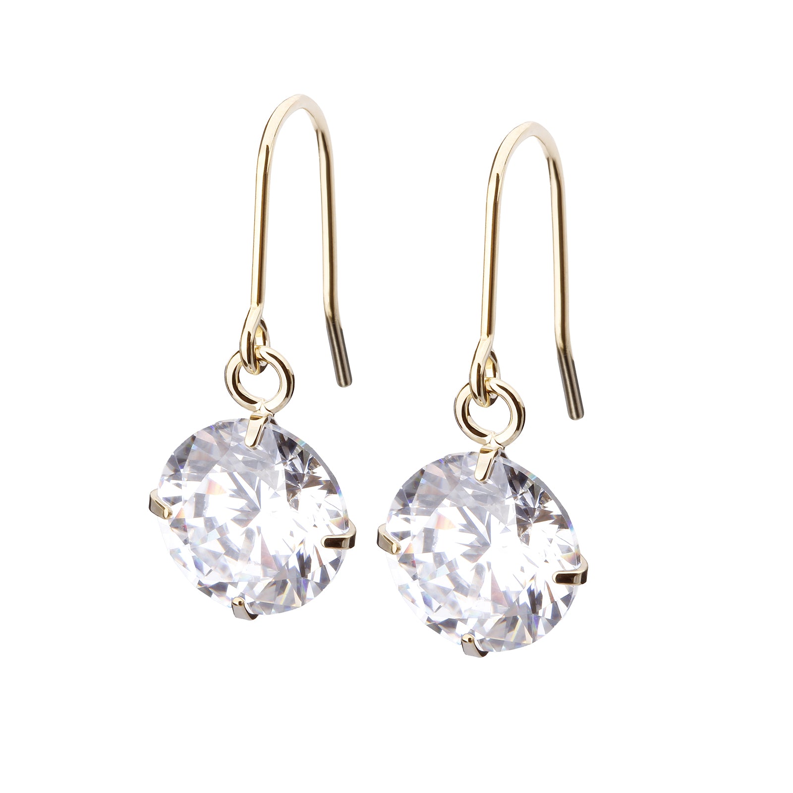 5サイズ×3コーティング キュービックジルコニアフックピアス