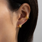 K18post クラフトハーフラウンドピアス