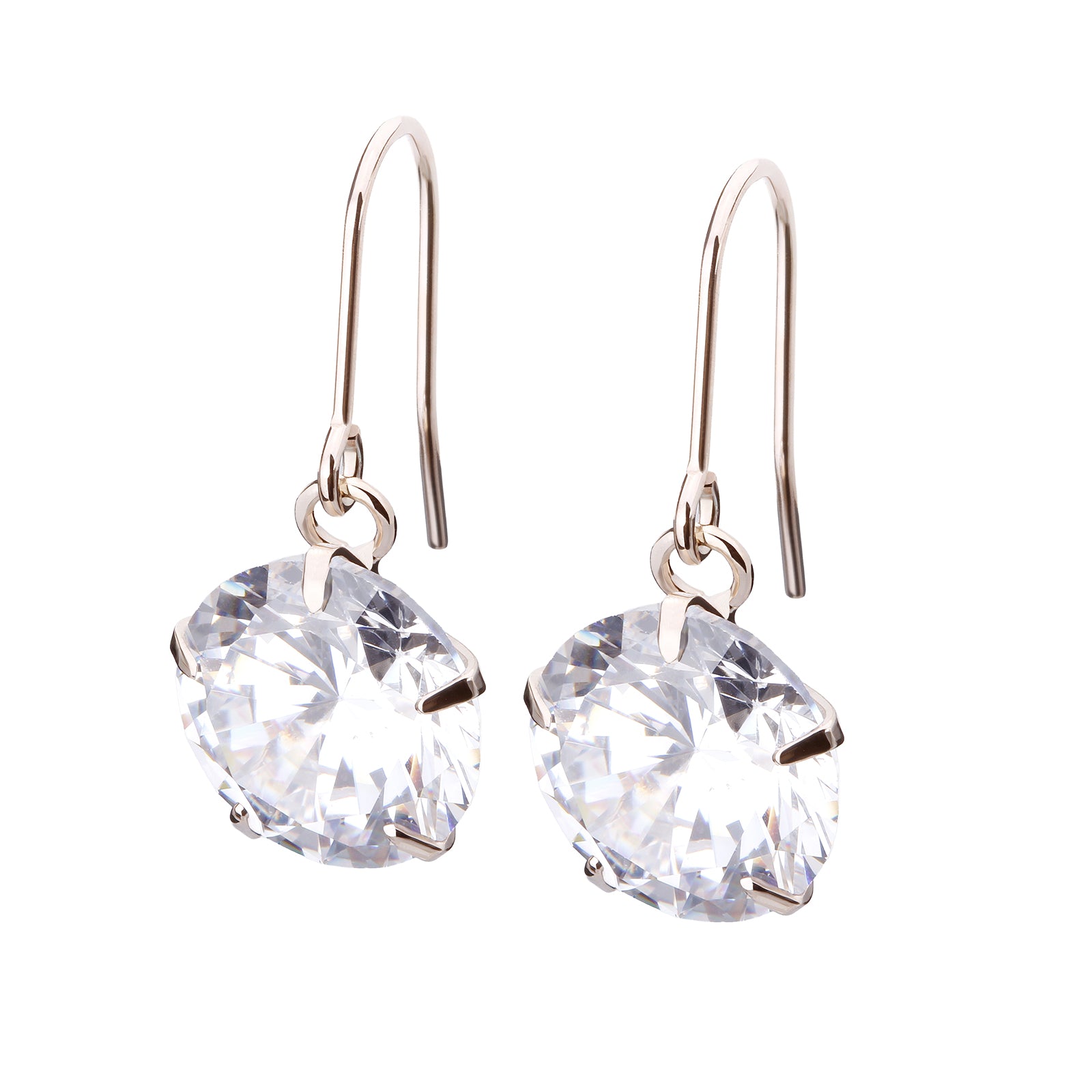 5サイズ×3コーティング キュービックジルコニアフックピアス