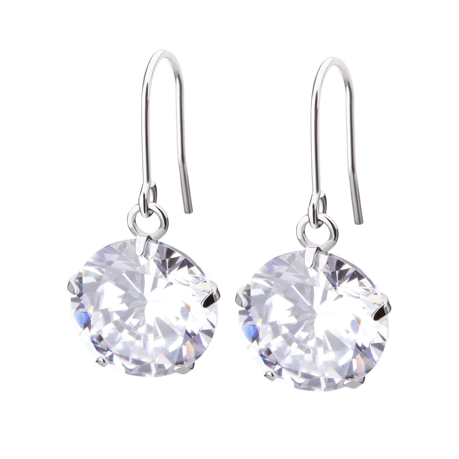 5サイズ×3コーティング キュービックジルコニアフックピアス