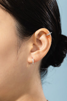 Silver925 クリスタルフープピアス