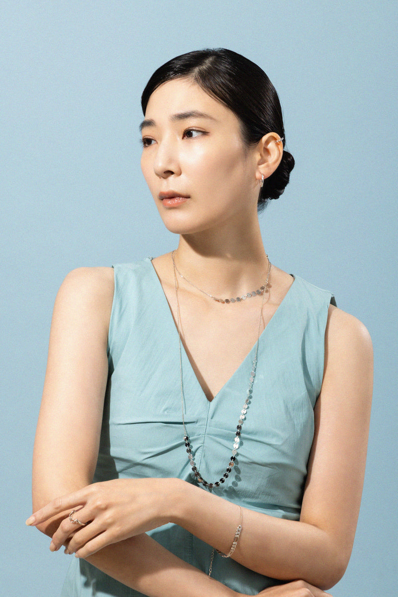 Silver925 プレーンフープピアス