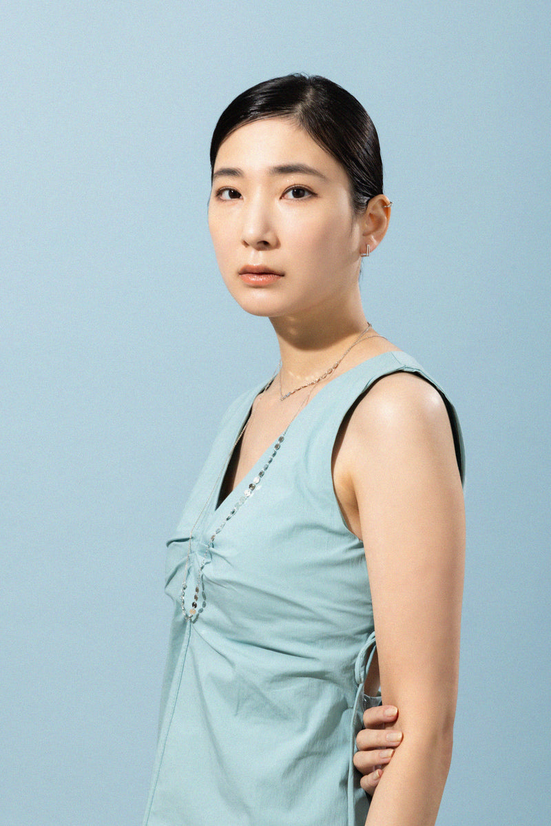 Silver925 スクエアフープピアス