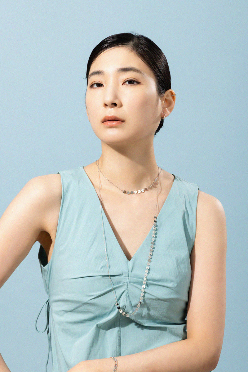 Silver925 ヘキサゴンフープピアス