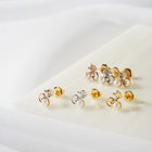 K18post パール＆ビジューピアス