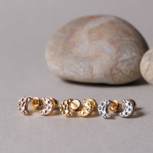 K18post クラフトクレセントピアス