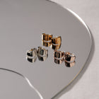 K18post ドロップラウンドフープピアス