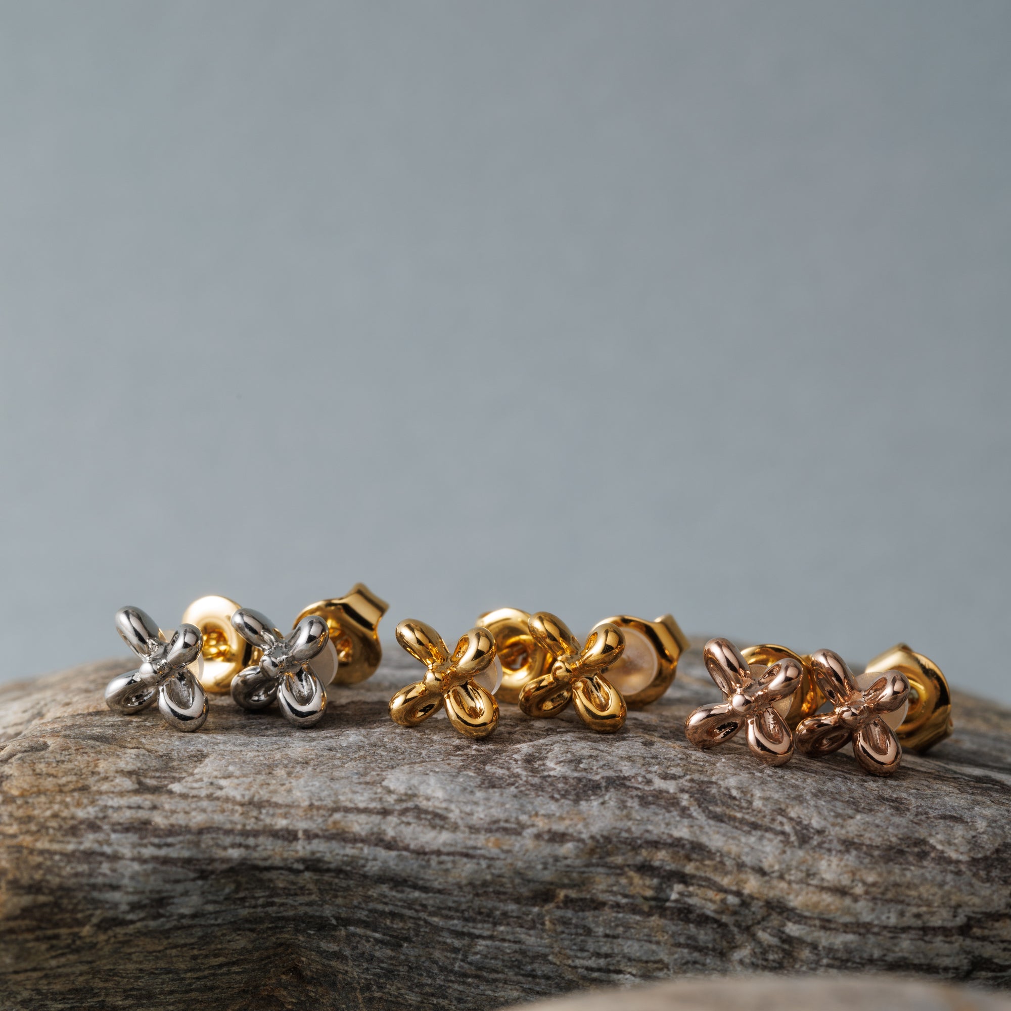 K18post クラフトフラワーピアス