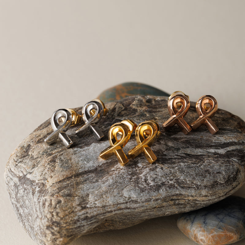 K18post クラフトリボンピアス