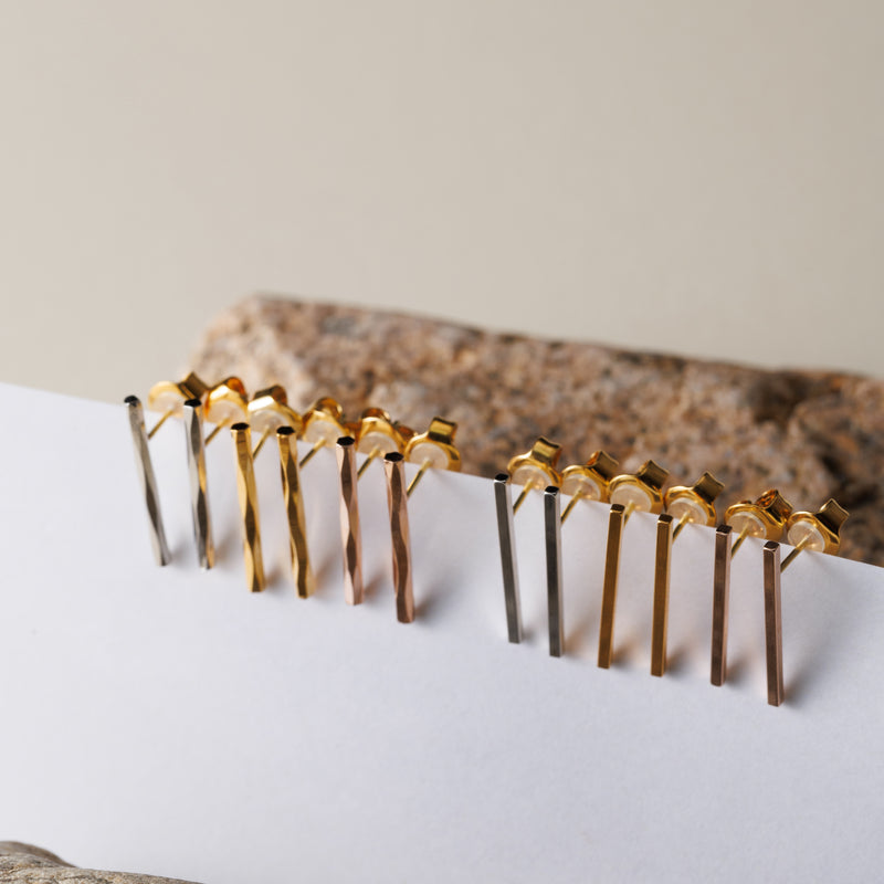 K18post スティックピアス 4デザイン×3カラー