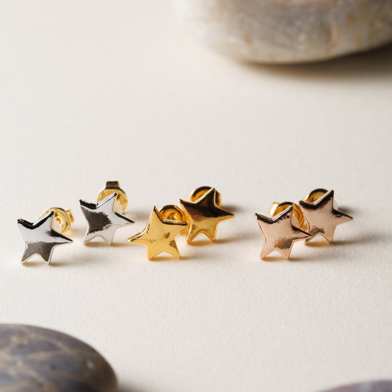 K18post クラフトスターピアス