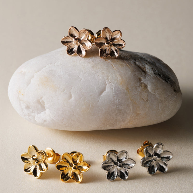 K18post クラフトフラワーピアス