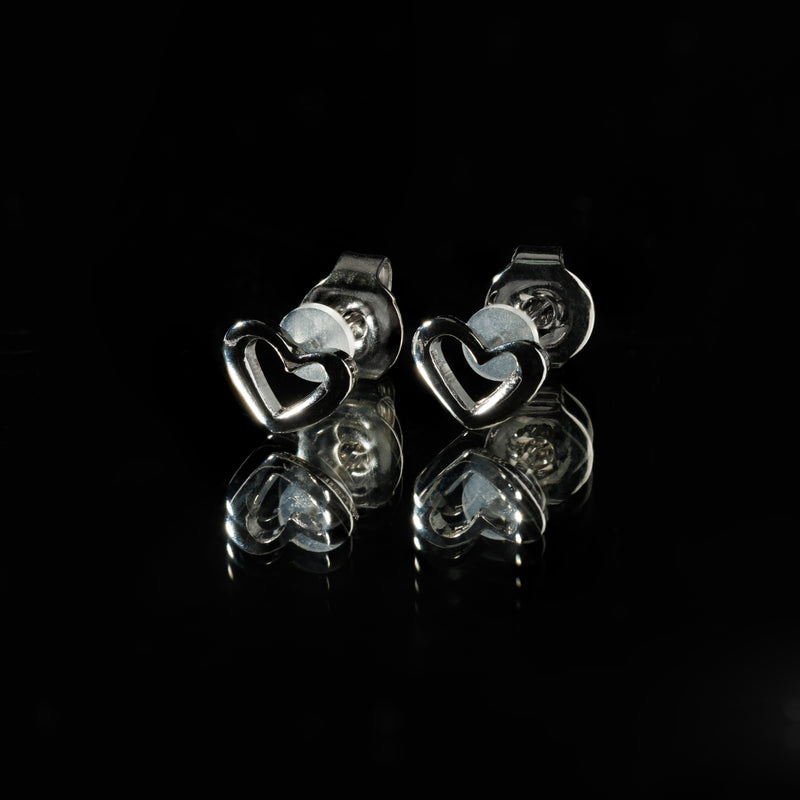 Pt900post オープンハートプチピアス