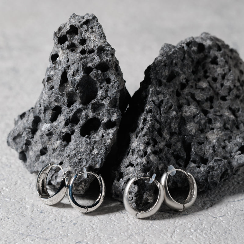 Pt900post ドロップフープピアス ミディアム