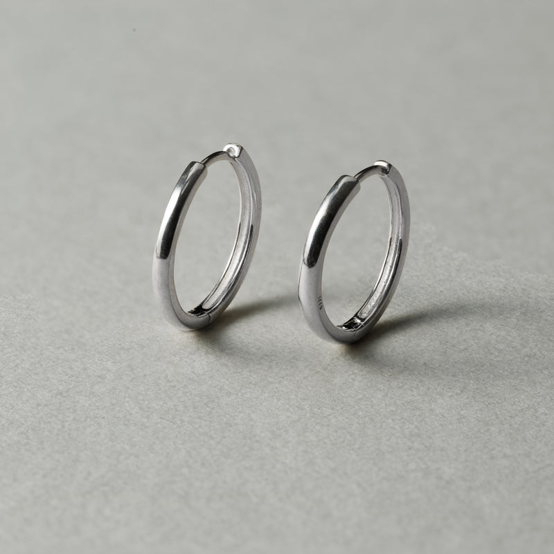 Silver925 プレーンフープピアス