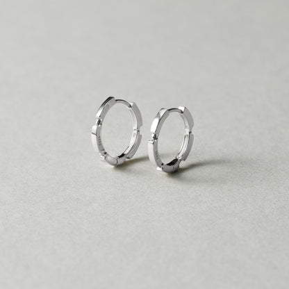 Silver925 カッティングフープピアス