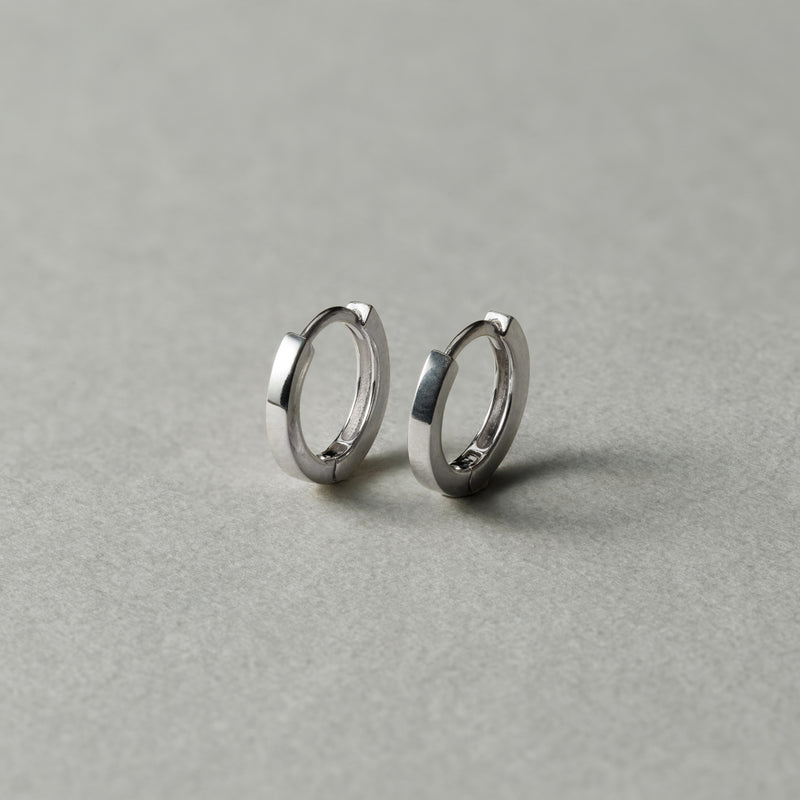 Silver925 プレーンフープピアス スモール
