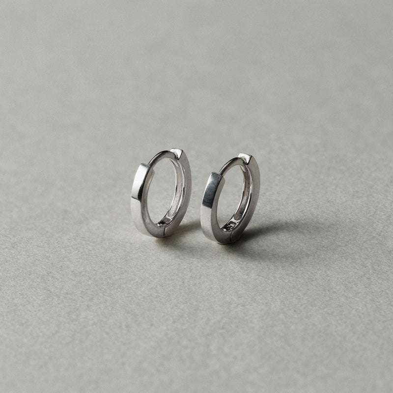 Silver925 プレーンフープピアス スモール