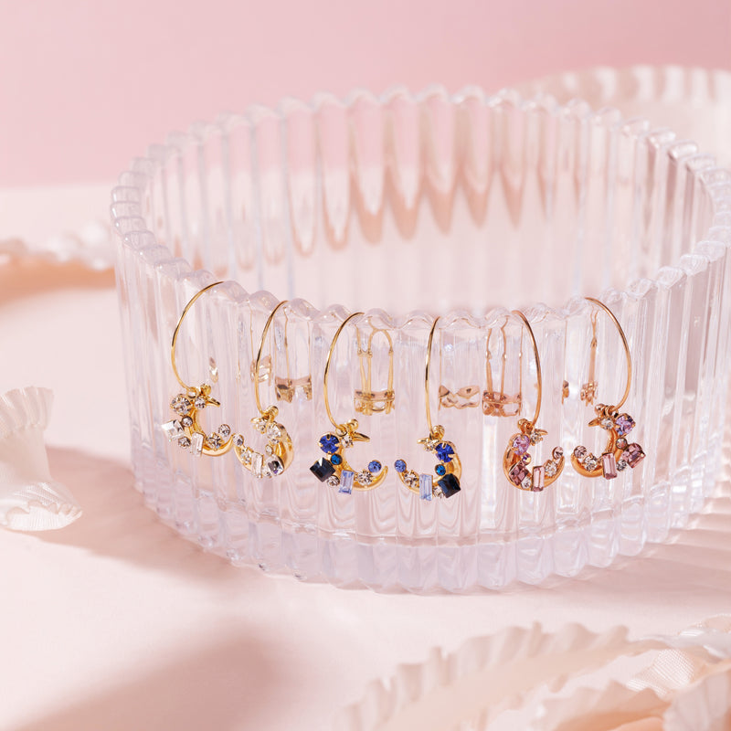 Preciosa Crystal クレセントフープピアス