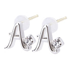 K18post イニシャルピアス