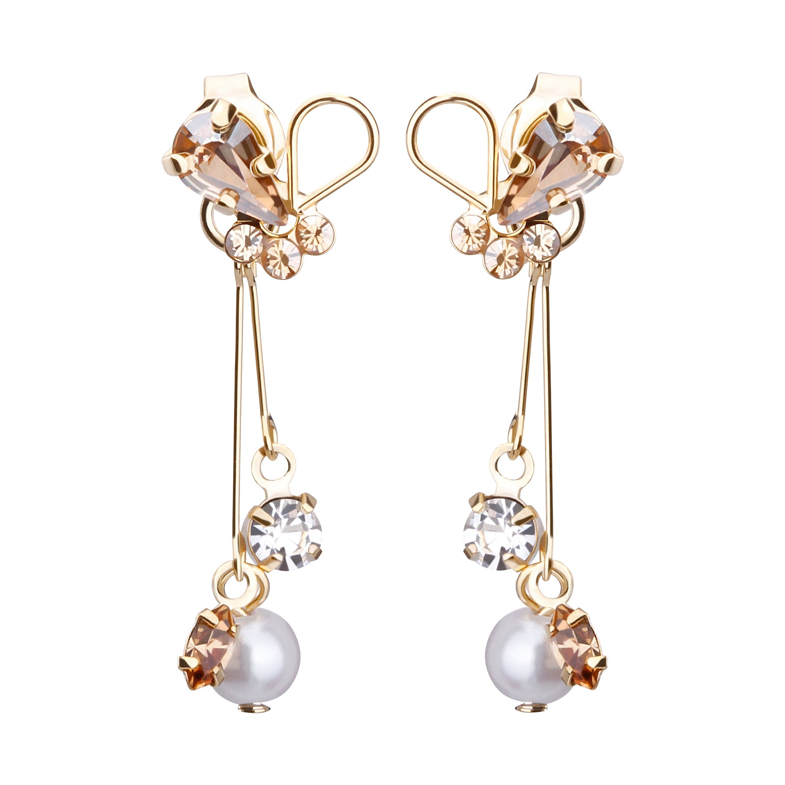 Preciosa Crystal フルールノットビジューピアス