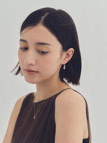 パール＆ビジューフックピアス